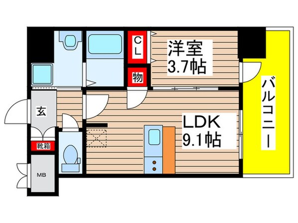 スプランディッド大須門前町の物件間取画像